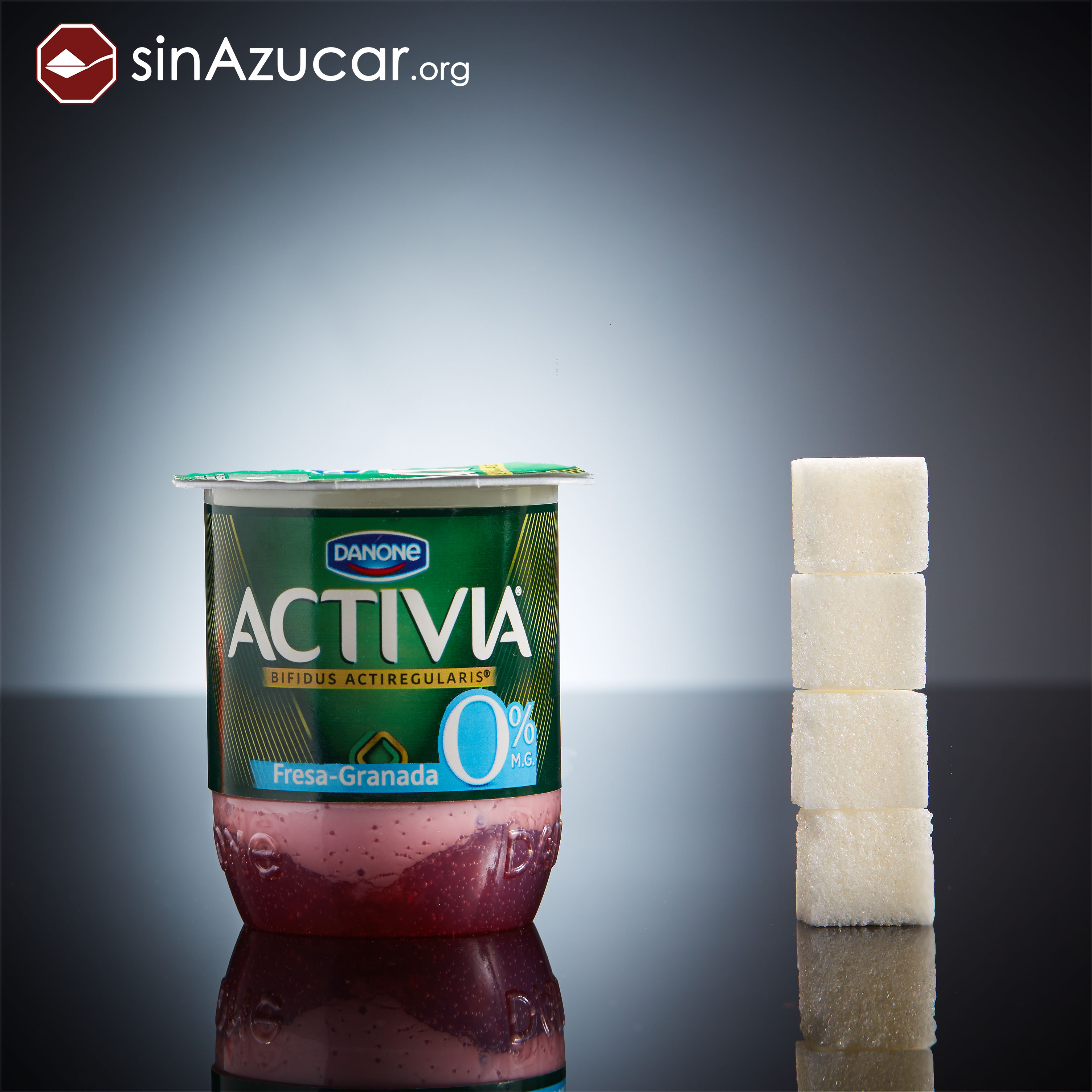 Azúcares añadidos en un yogur Activia - sinAzucar.org